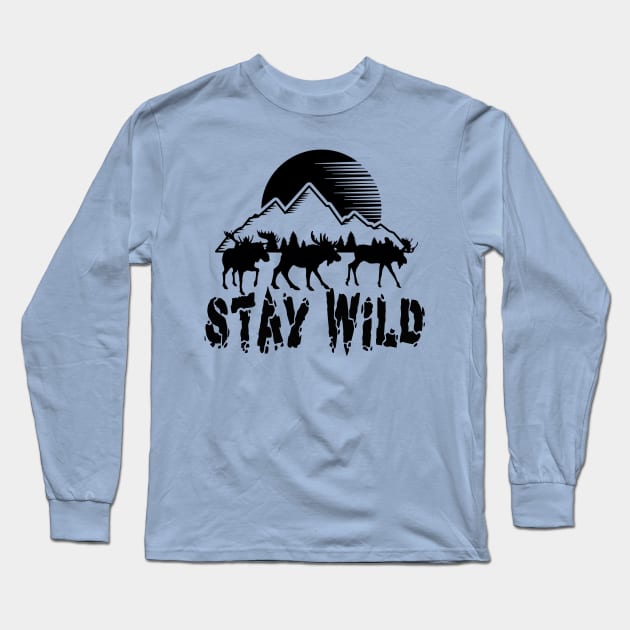 Stay Wild - Adventure hiking, trekking, camping, outdoor Long Sleeve T-Shirt by The Bombay Brands Pvt Ltd